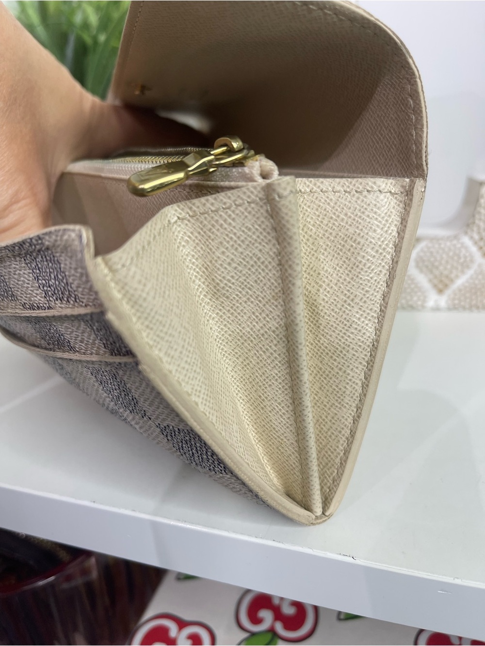 Louis Vuitton Damier Azur Canvas Sarah Wallet - Picture 9 of 10